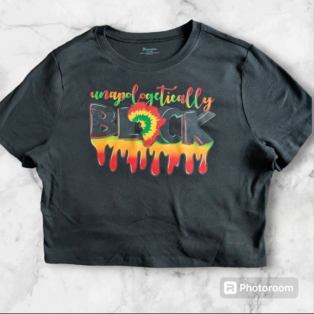 Unapologetically Black cropped tee